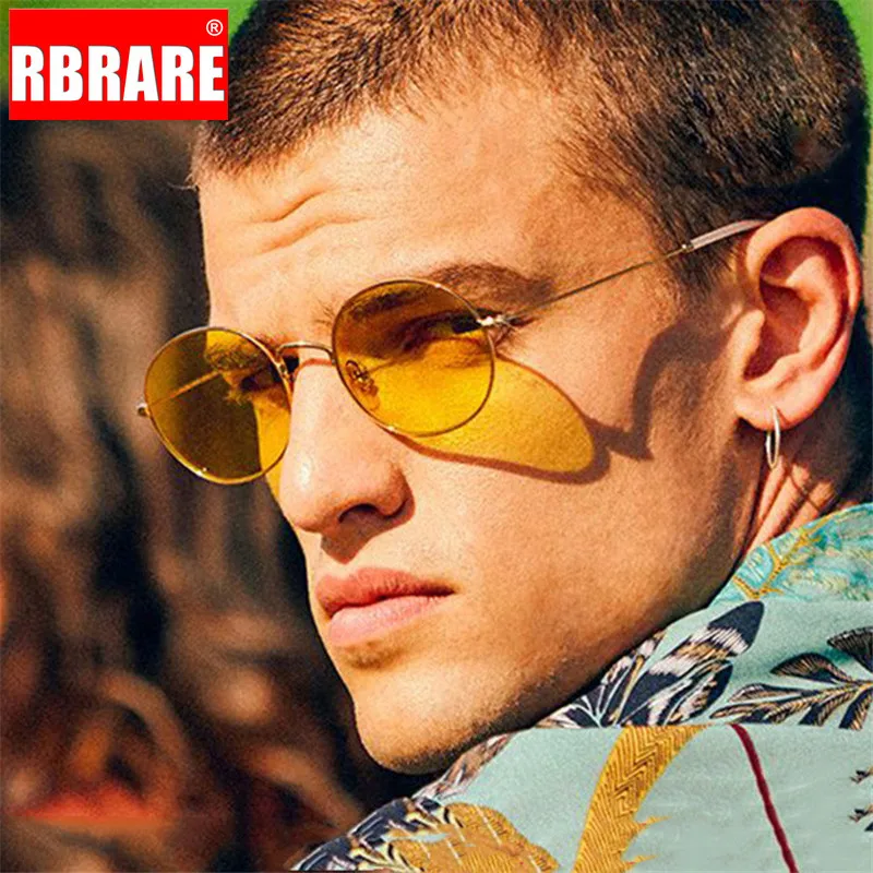 RBRARE, Новое поступление, женские солнцезащитные очки, Ретро стиль, металлические, Овальные Солнцезащитные очки, мужские, карамельный цвет, прозрачные солнцезащитные очки, винтажные оттенки