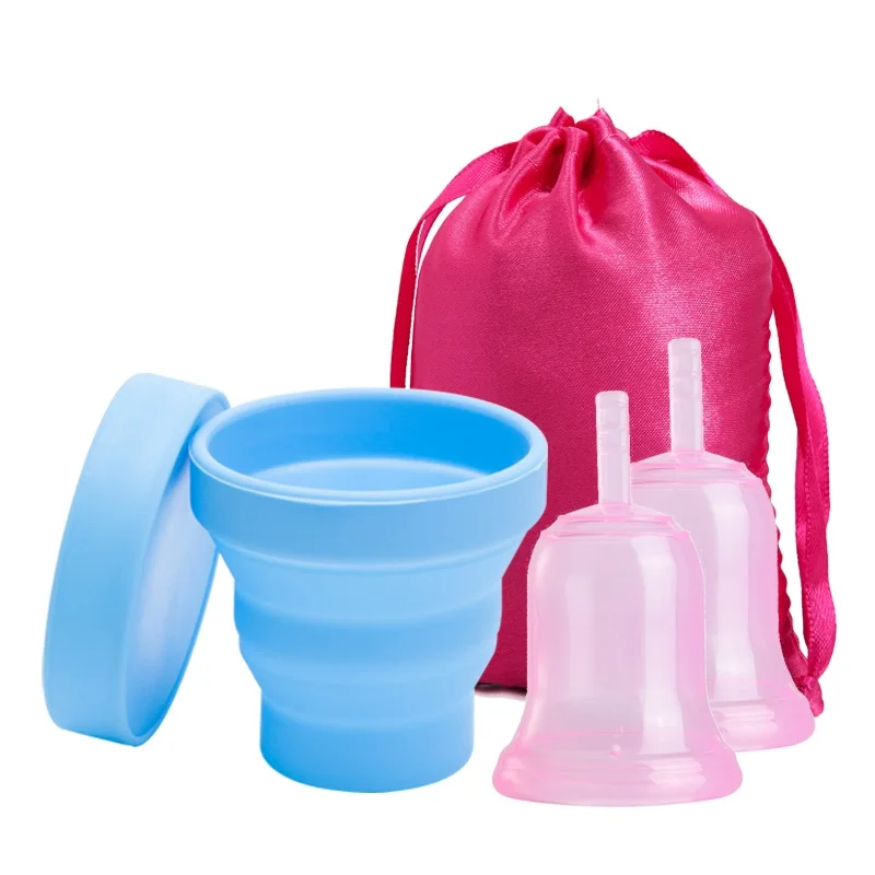 

Feminine Hygiene Menstrual Cup Set Liquid Silicone Menstrual Cup Sterilizer Lady Women Period Menstrual Cup Coppetta Mestruale