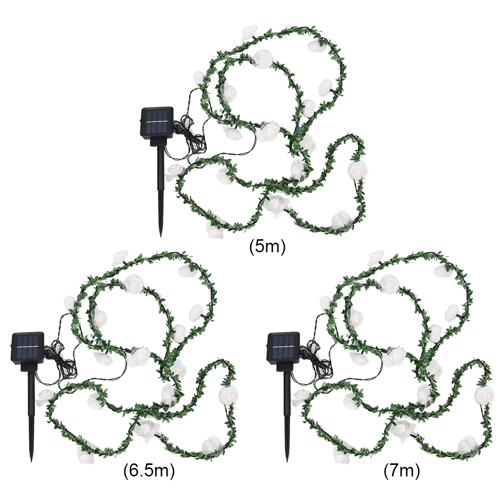 

Simulation Vine Rose Flower LED Fairy String Light Garland Lamp Indoor Romantic Decoration For Wedding Party Bedroom Living Room