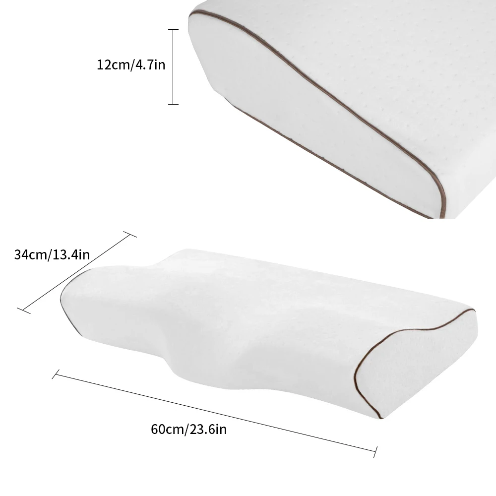 F4 60x34cm Постельные принадлежности из пены с эффектом памяти подушка в форме бабочки Расслабляющая защита шеи Ортопедическая медленный отскок шейки для ухода за здоровьем 50x30 см - Цвет: F4 60x34cm