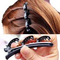 double bangs clip new creative fashion plastic hair clipper women black hairpin woven cool hair shape style hair accessories