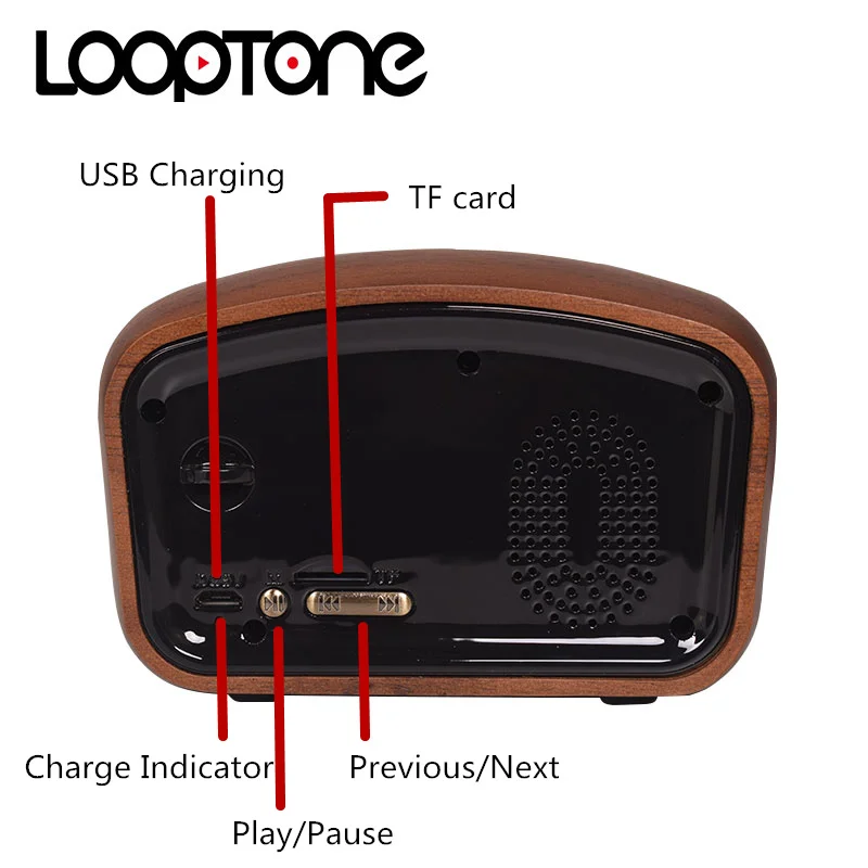 Портативные Bluetooth 5 0 колонки с FM-радио винтажные деревянные стерео ручной работы