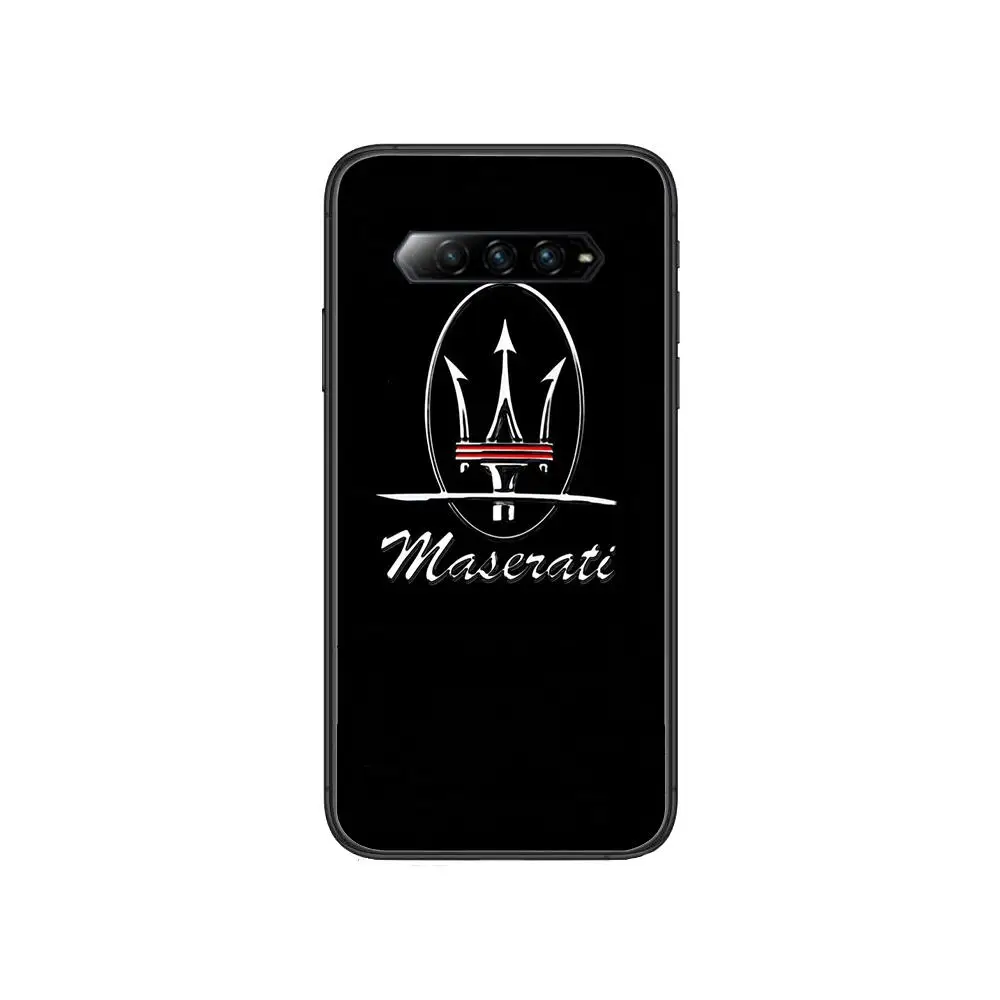 

HD-Maserati Anime Phone Case For xiaomi Black Shark 2 3 3s 4 Pro Helo Black Cover Silicone Back Prett