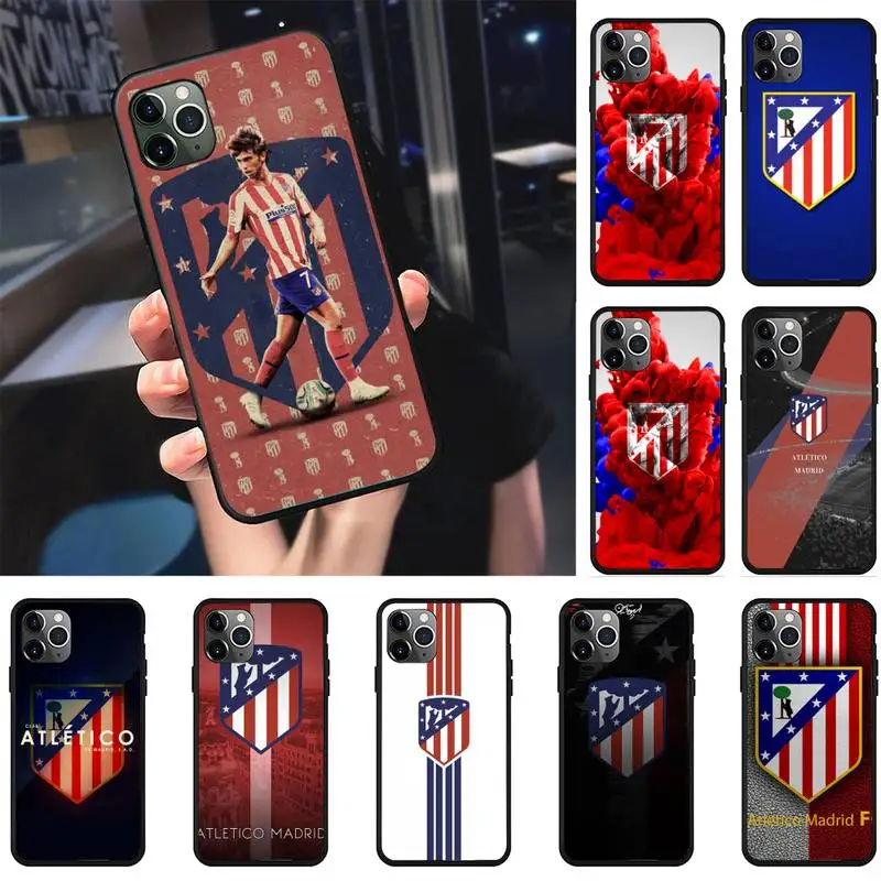 

Atlético Madrid Phone Case For Samsung S6 S7 S8 S9 S10 E S20 Edge plus lite 2019 Black soft nax fundas cover