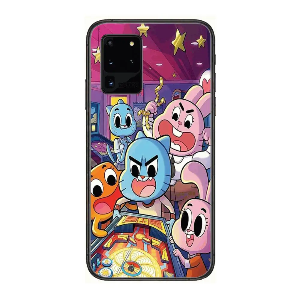 

Popular Gumball Phone cover hull For SamSung Galaxy S 6 7 8 9 10 20 21 Plus Edge E note 5G Lite Ultra black soft bumper
