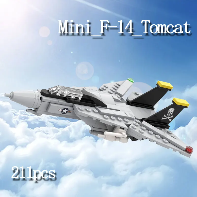 

Мини F-14 Tomcat Истребитель модель самолета войны производитель здание Мпц блок DIY kit детская игрушка-головоломка