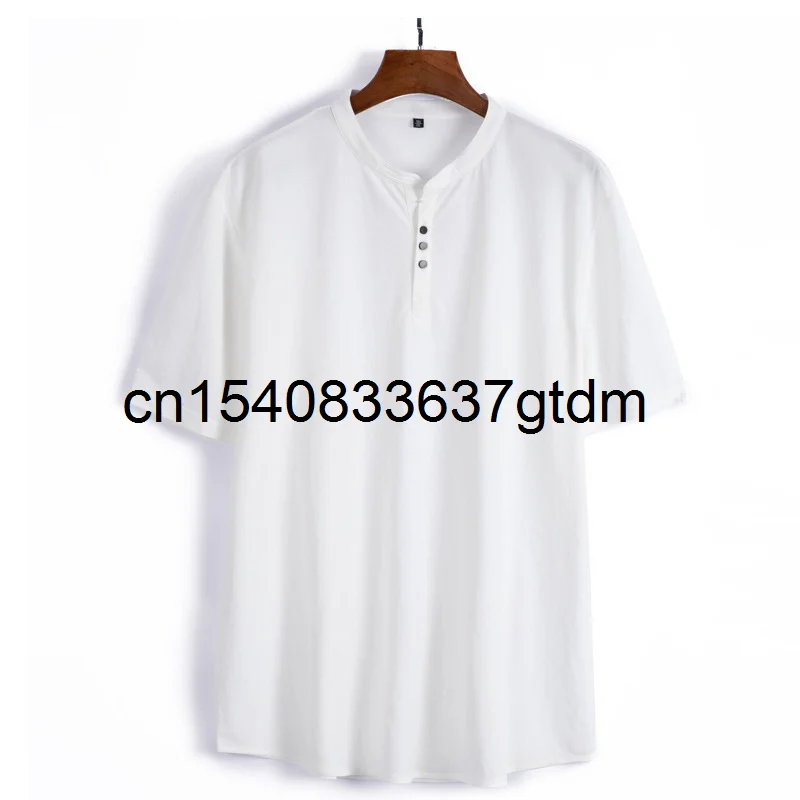 

Men's extra large lapel short sleeve T-shirt