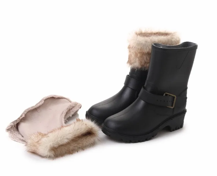 Сапоги Aleafalling женские резиновые утолщенный материал ПВХ водонепроницаемая обувь