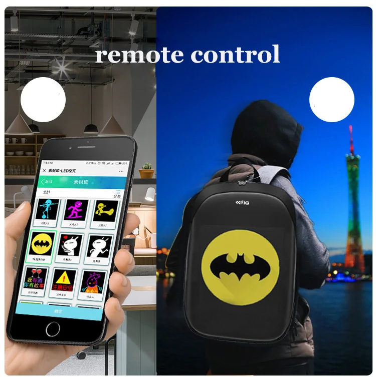 Рюкзак мужской с поддержкой Wi Fi и управлением через приложение|Мужские рюкзаки| |