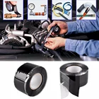 Водонепроницаемая силиконовая самоклеящаяся ремонтная лента 1,53 м, прочная черная резиновая силиконовая склеивающая лента, самоклеящаяся проволочная лента