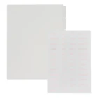 Перегородки пластиковые A5 на кольцах Для скоросшивателей, с вкладками 6 шт. и 1 листом Роза золотистые наклейки