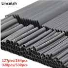 Комплект термоусадочных трубок 164530 шт., термоусадочные полиолефиновые изоляционные трубки в ассортименте, термоусадочные трубки для проводов и кабелей, 8 размеров 2:1 s