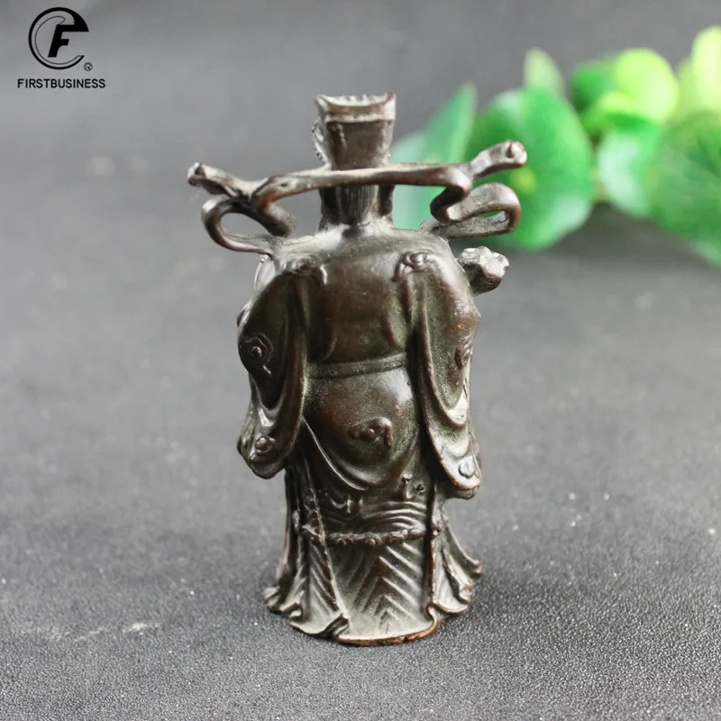 Винтажные бронзовые статуи бога богатства долголетия украшения для дома
