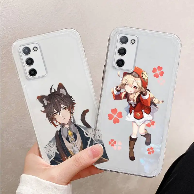 

Genshin impact Phone Case For Xiaomi Mi 11 Ultra Lite 10 Redmi Note 9 8 7 9a K30S K40 Pro Transparent Coque