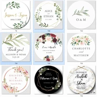 100 pcs wedding sstickerscustomized add your names and date paper labels adhesiveyour own stickers personalize stickers