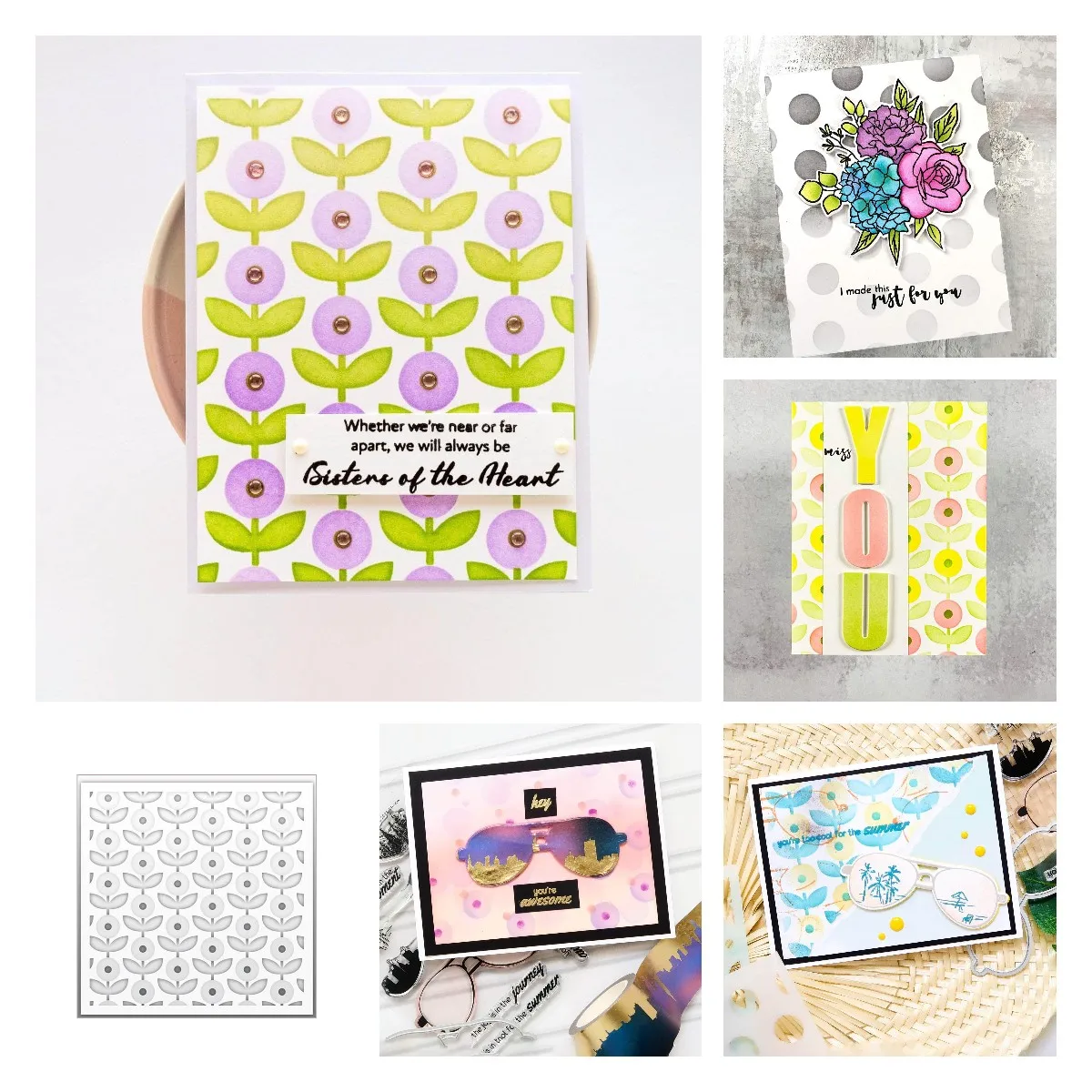 Трафарет в горошек для вырезания цветов и растений 2021 г.|Вырубные штампы| |