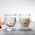 Стильная футболка с изображением персонажей видеоигр с двойными стенками, Стекло кружки устойчивостью и рисунком кунг-фу Чай кружка для молока чашка для лимонного сока посуда ребенок любитель Кофе чашки Кружка подарок