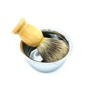 large diameter stainless steel barber shop shaving brush foaming soap bowl best mens beard facial cleansing tool