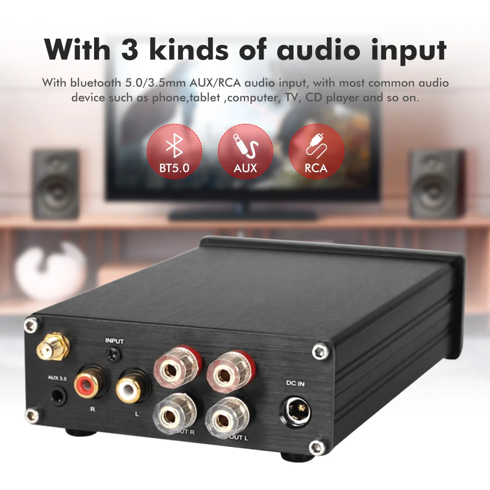 Усилитель мощности AIYIMA TPA3255 Bluetooth усилитель QCC3034 APTX 325Wx2 класса D Hifi звука стерео -