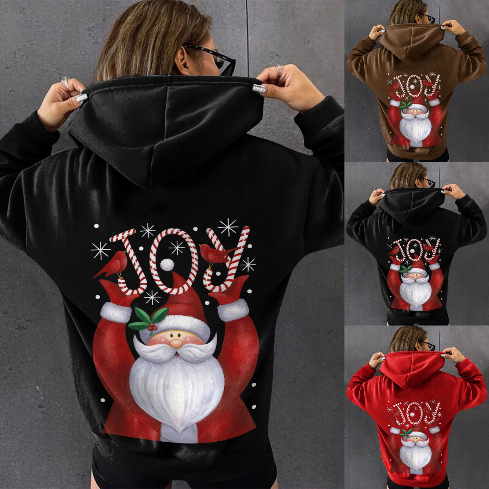

Женская Рождественская Толстовка, свободная Рождественская Повседневная Толстовка с длинным рукавом, хороший подарок, теплый Модный пулов...