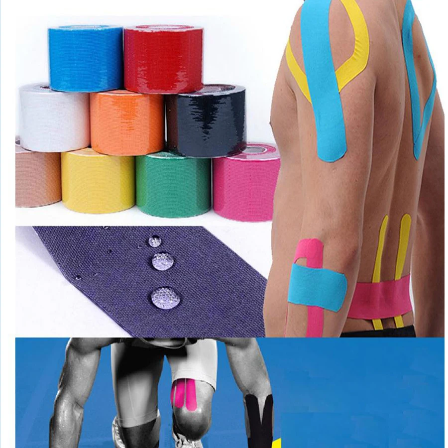 

5M*5CM Kinesiology Tape Athletic Muscle Support Sports Physio Therapeutic Tape Medical Adhesive Fixation Pain Stop Muscle Tapes