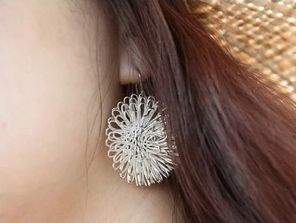 Модные уникальные серьги в виде одуванчика с новым узором Винтажные Ювелирные