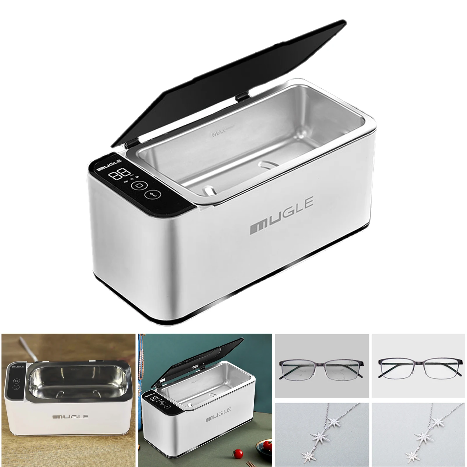 

Portable Jewelry Cleaner W/ Timer Coins Cleaning Machine 501ml