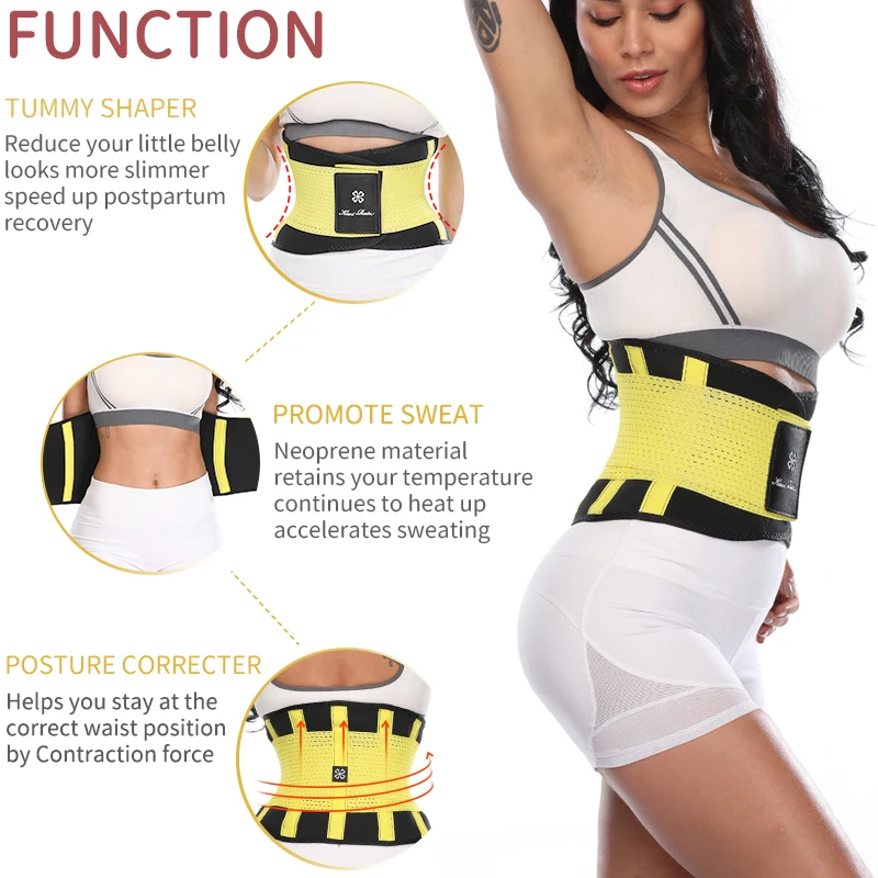 Fitness Belt Xtreme Power Thermo Body Shaper Waist Trainer Trimmer Corset Waist Belt Cincher Wrap Workout Shapewear Slimming