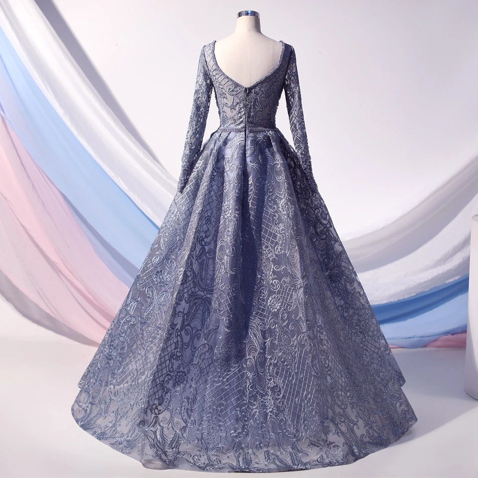 Lakshmigown Дубай модные вечерние кружевные платья Стразы бисером Роскошные Abendkleider
