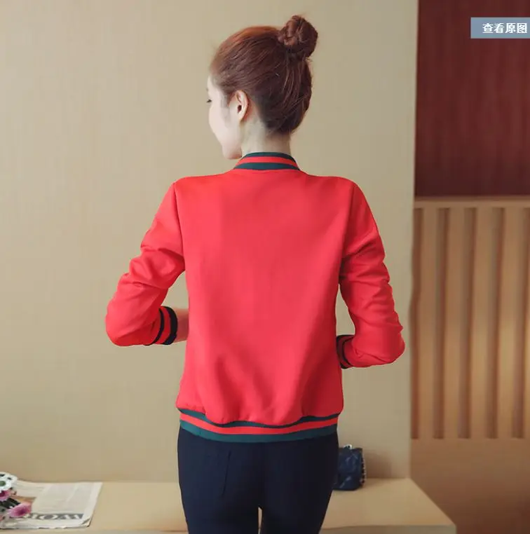 2019 Женские повседневные бейсбольные куртки в стиле Харадзюку короткие пальто