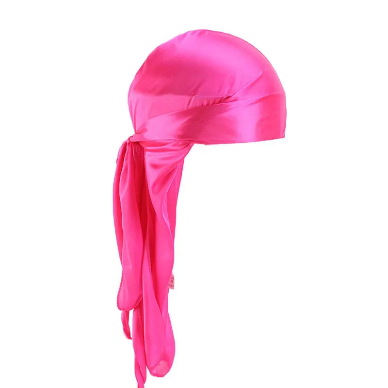 

Silky Durags Bandanas Wigs Doo Biker Headwear Pirate Hat Extra Long Tail Du-Rag Satin Durag Turban Cap Headband Hair Accessories