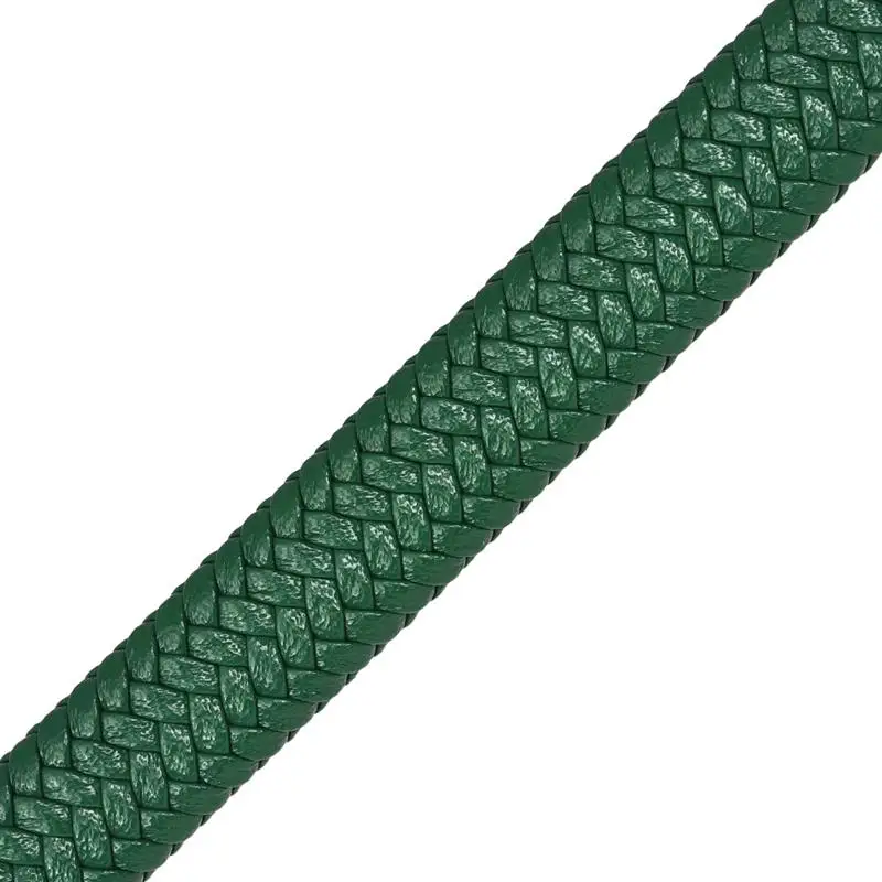 Green 1/3/5M кожаный шнуровой 12x6 м плоский шнур веревка для браслета самодельные украшения, украшения своими руками, аксессуары для волос ручной работы - Цвет: Green