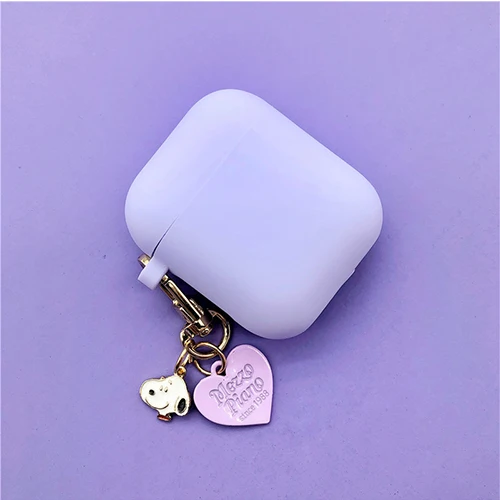 style D Силиконовый чехол с милой собачкой из мультфильма для Apple Airpods, чехол, аксессуары для наушников с Bluetooth, защитное декоративное кольцо для ключей - Цвет: style D
