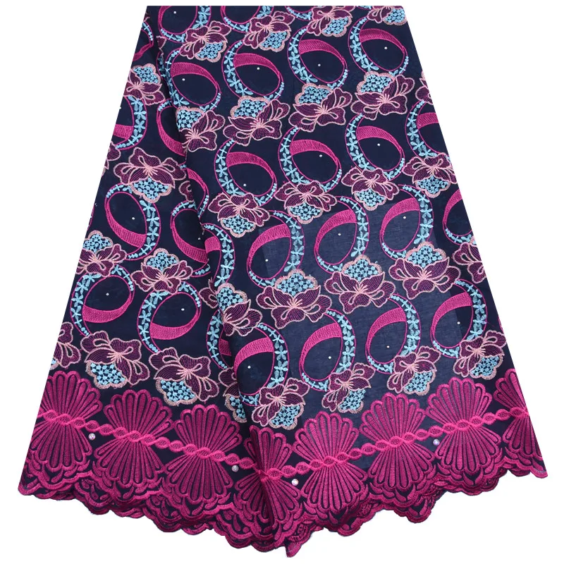 Швейцарская вуаль кружева красный хлопок кружевная ткань Высокое качество