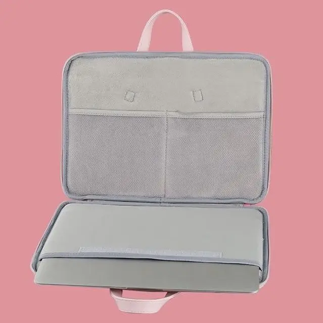 strawberry bear laptop bag sleeve case shoulder handbag notebook pouch briefcases for 13 14 15 15 6 inch macbook air pro huawei free global shipping