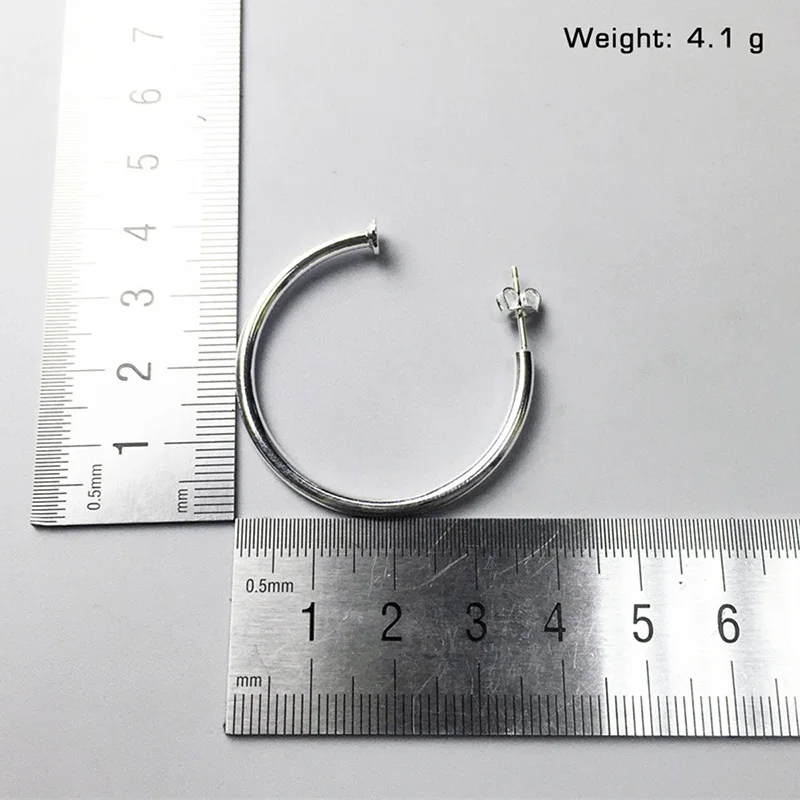 Серьги-кольца на шарнирах в креольском стиле 39 мм | Украшения и аксессуары