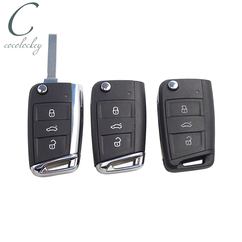 Cocolockey дистанционный откидной ключ корпус для VW MQB Gollf 7 Skoda Octavia A7 сиденья Складной