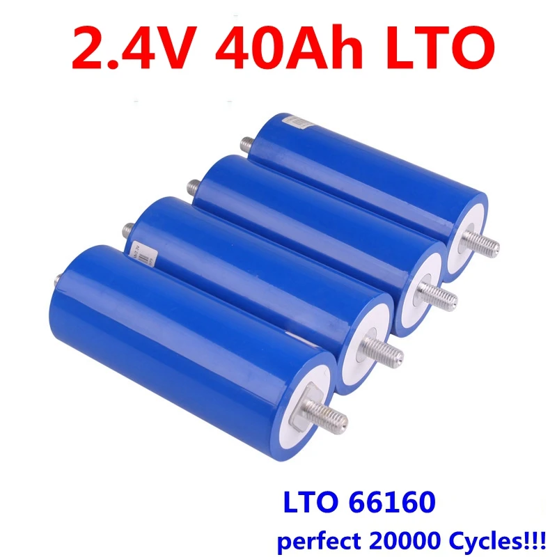 Литий-титановая батарея LTO 66160 20000 циклов 2 3 В 4 40 А · ч для электромобиля 12 24 система