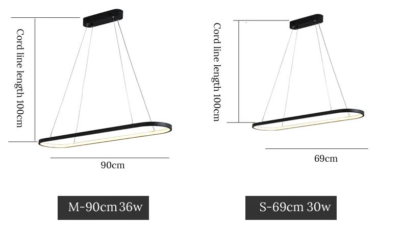 Rectangle Modern Led Pendant Lamps for Living Room Restaurant Bedroom Decorative Pendant Light Lamparas AC85-260V remote control