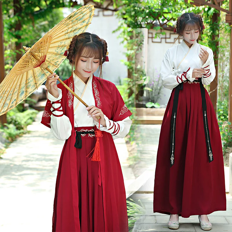 

Hanfu наряд принцесса леди Династия Тан одежда Китайский национальный народный танцевальный костюм древняя династия Хань фехтовальщик Коспл...