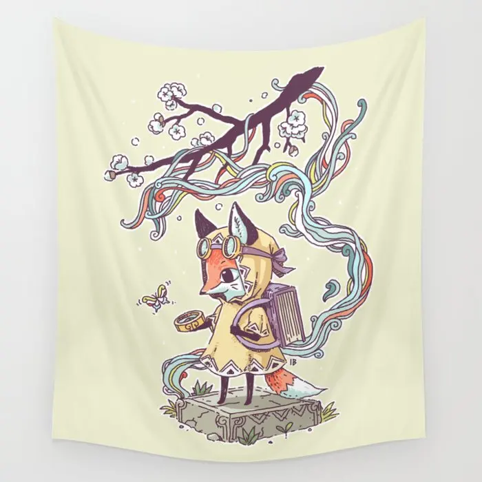 

Little Explorer Tapestry Wall Hanging Room Carpet Dorm Psychedelic Tapestries Art Home Decoration Accessories Living Room Decor