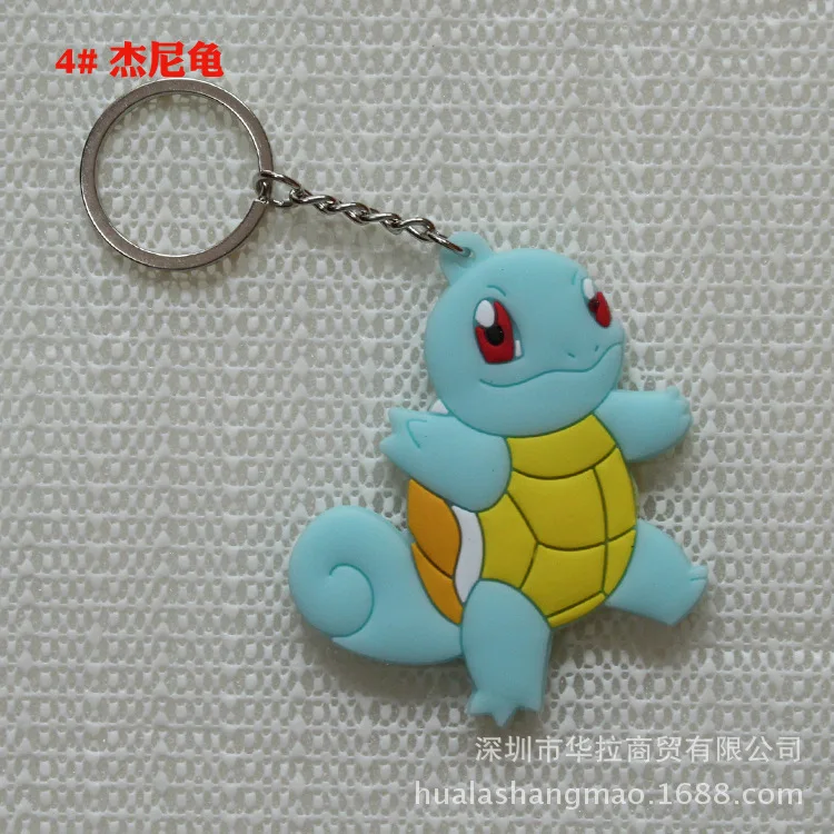 Мультфильм Аниме ПВХ Покемон Сквиртл Bulbasaur Venusaur Chansey Psyduck Jigglypuff Totodile Houndoom прекрасный Забавный брелок Кадена