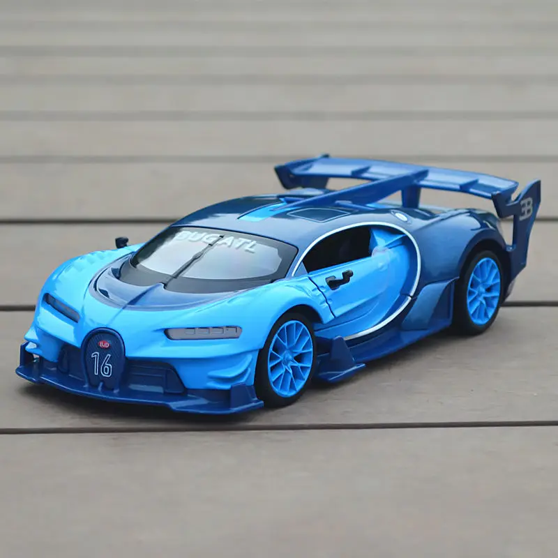 1:24 игрушечный автомобиль Bugatti VISION GT Металлический Игрушечный Автомобиль литой и