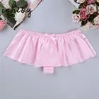 Трусы-брифы мужские однотонные, мягкие блестящие атласные, с юбкой, соблазнительное Эротическое нижнее белье для мужчин, для геев