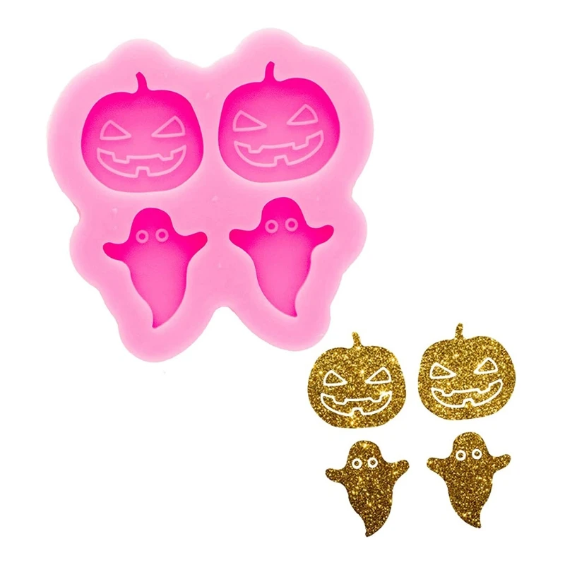 

Halloween Pumpkin Ear Studs Combination Earring Mold Epoxy Resin Jewelry Mold Resin Casting Pendant Mold for Diy
