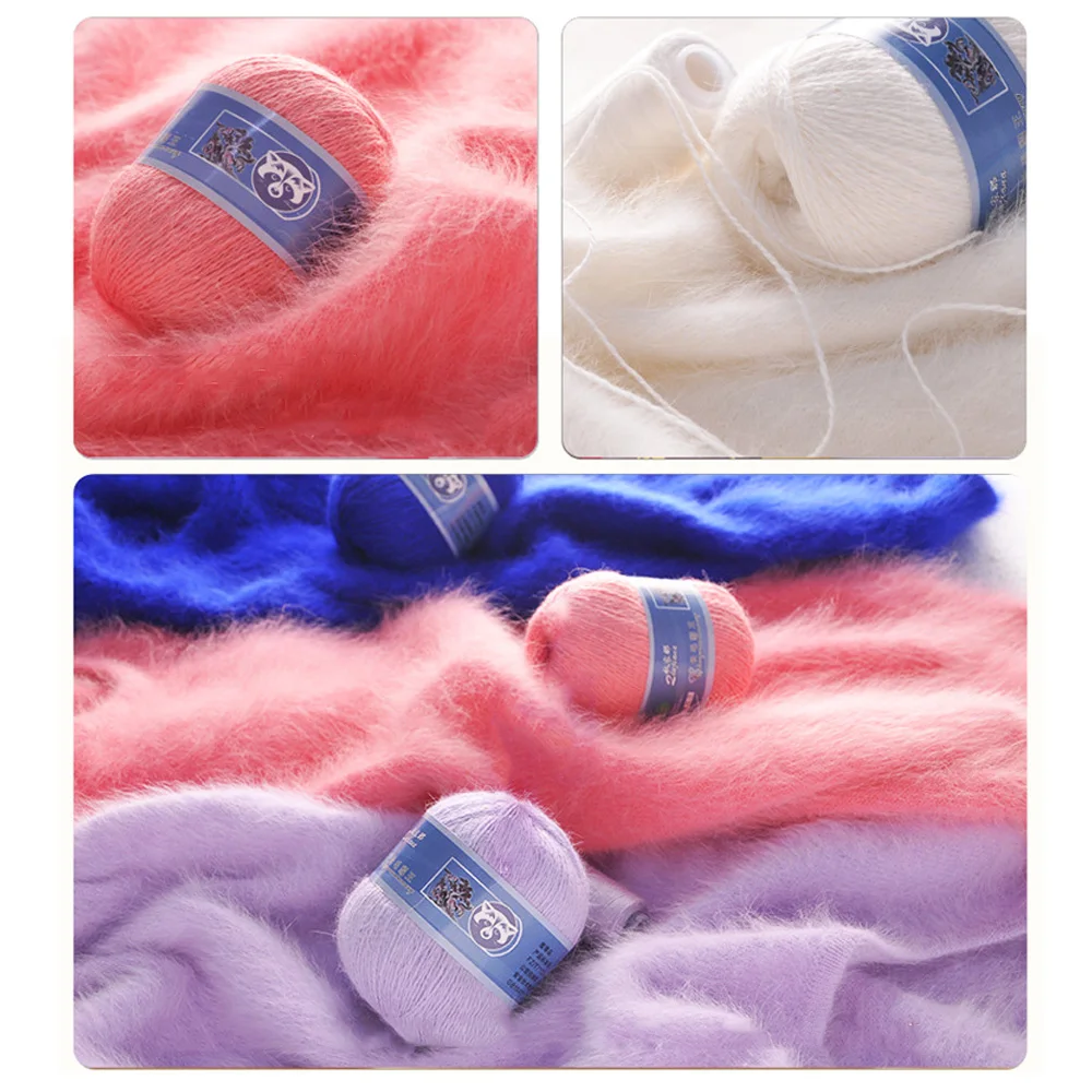 Трикотажная Пряжа 50 г + 20 норковый сотканный из шерсти вручную пряжа с шерстью