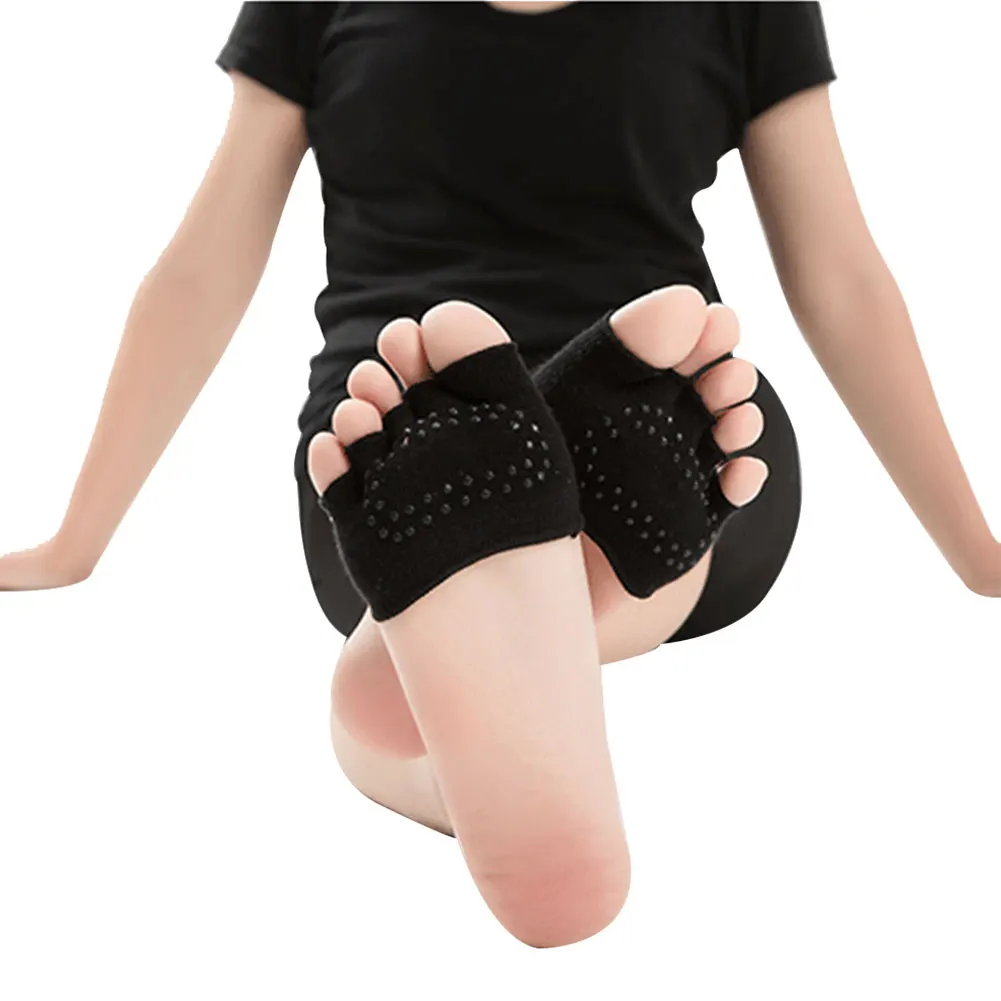 Toe Socks Non-Slip Women Toppers No-Show Half for Ballet Pilates Exercise Dance Studio WHShopping | Спорт и развлечения
