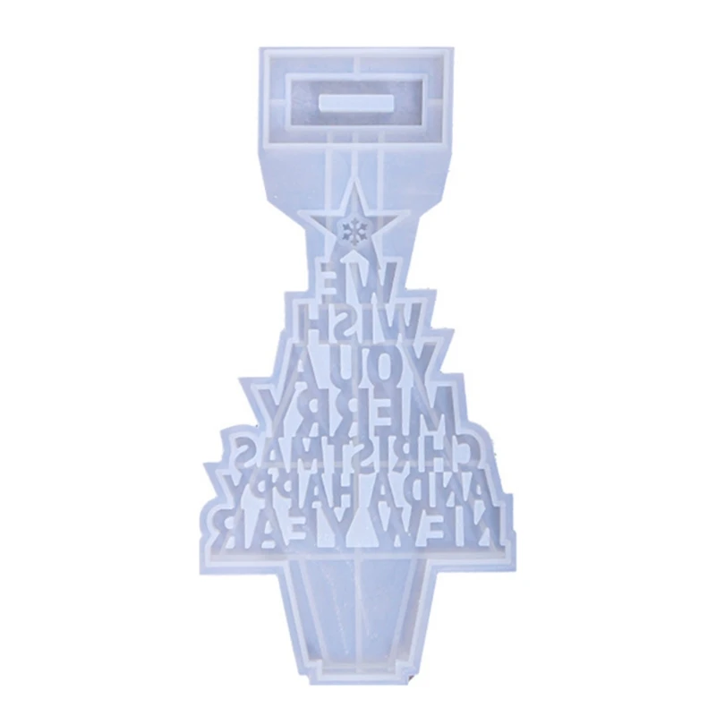 

Letters Christmas Tree Ornaments Epoxy Resin Mold Xmas Party Supplies Silicone Mould DIY Crafts Jewelry Home Decorations Casting