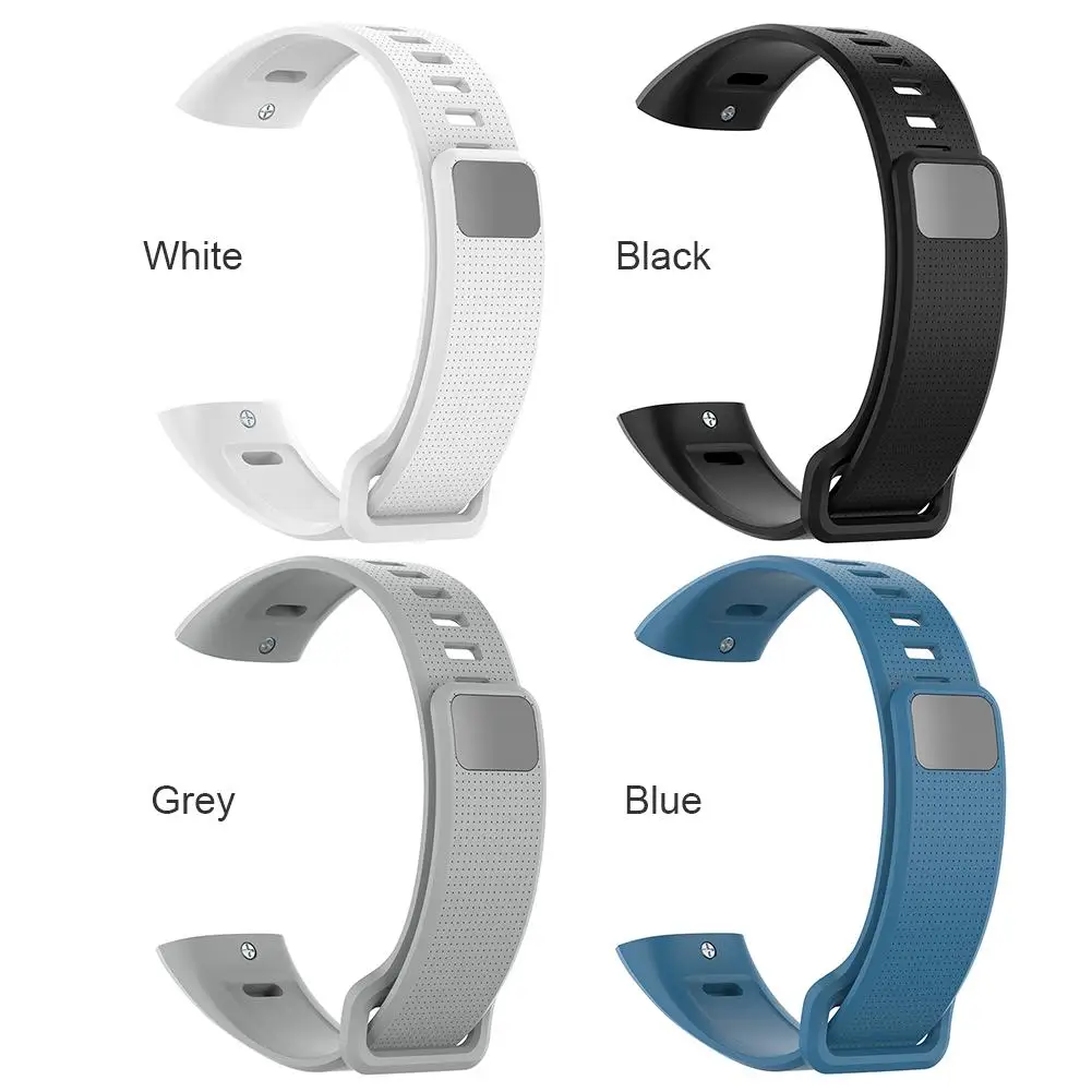 Ремешок силиконовый сменный для Huawei Band 2/2 Pro/B19/B29 белый черный серый синий браслет