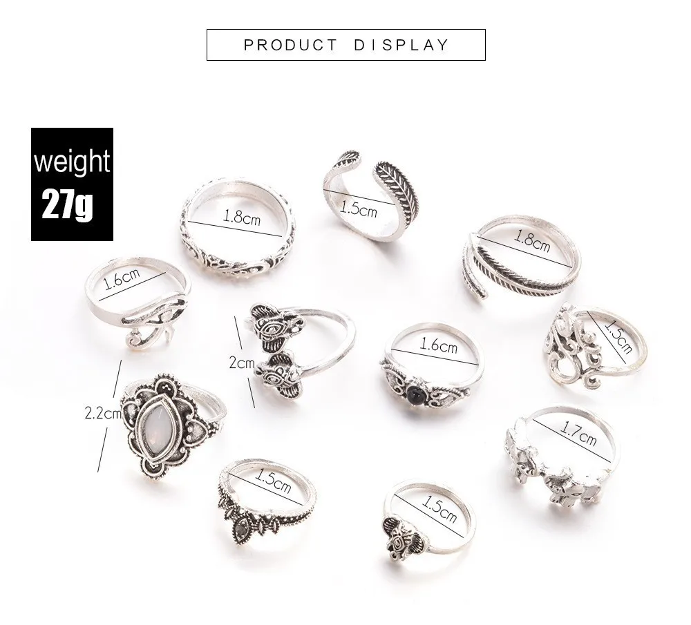 Bague Femme, винтажные кольца для женщин, геометрической формы, в стиле бохо, цветок, кристалл, кольцо на кончик пальца, набор, богемный, миди, ювелирные изделия, серебряный цвет